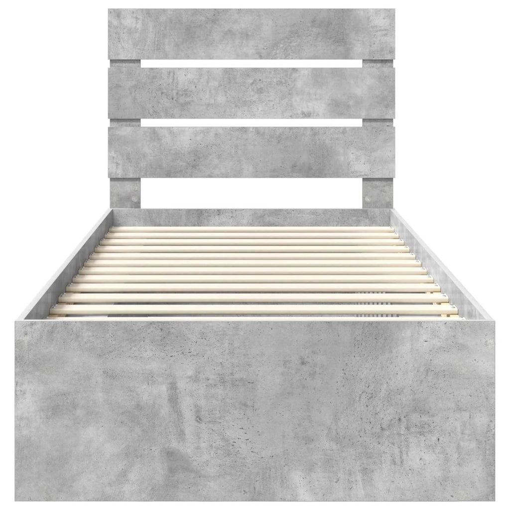 Struttura del letto Calcestruzzo 90 x 200 cm Pino massello 3411787