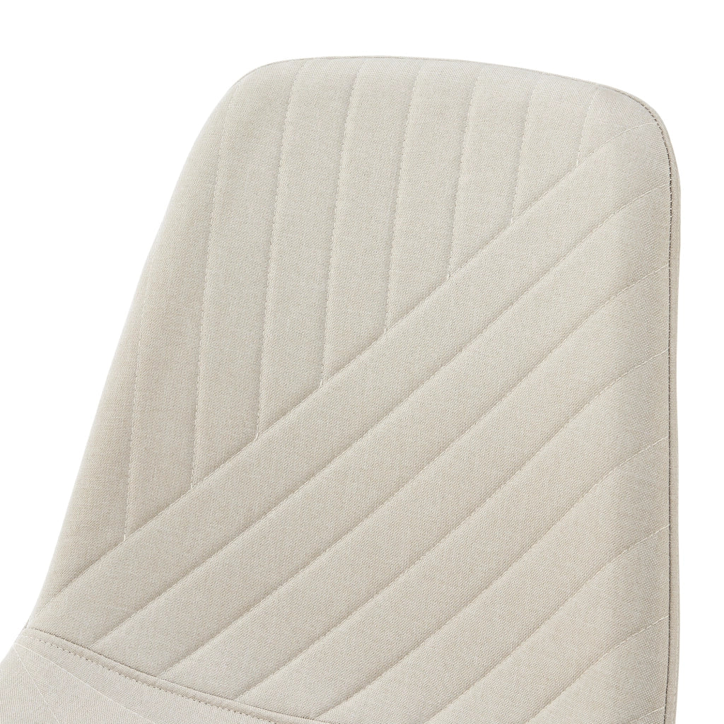 Set Köfering 4 Sedie da Sala Pranzo con Cuciture Decorative - Beige [en.casa]