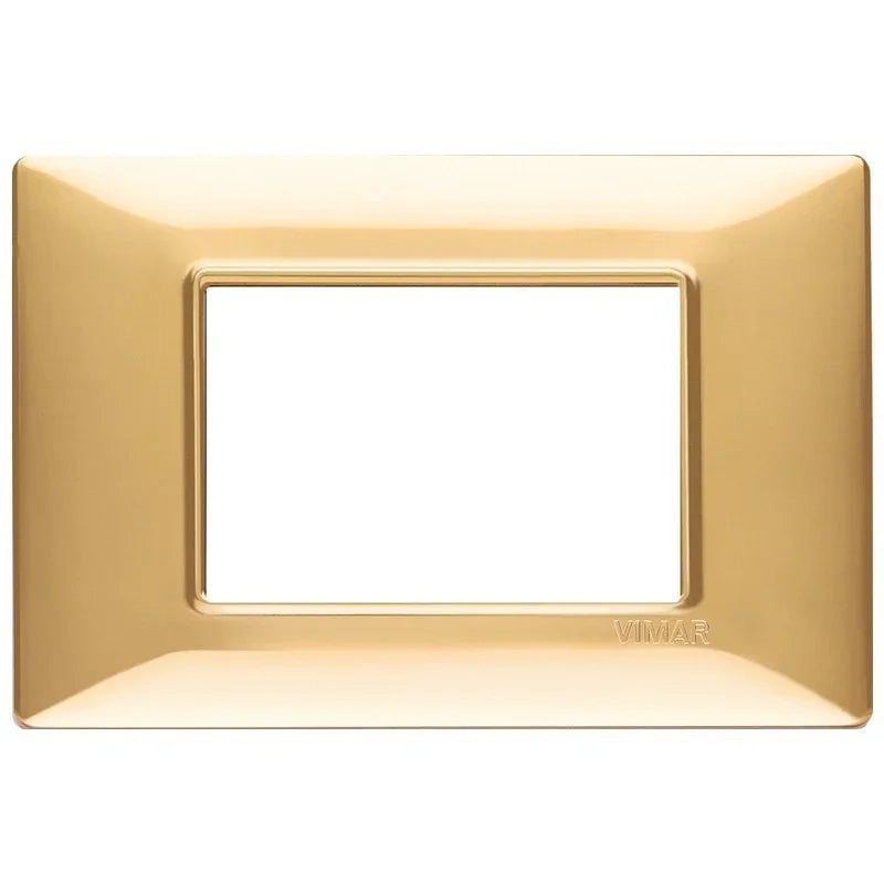 Vimar Plana placca 3 moduli colore oro opaco 14653.25