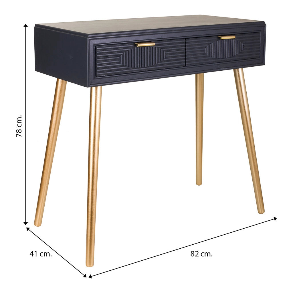 Mobile da ingresso in legno grigio scuro 82x41x78h