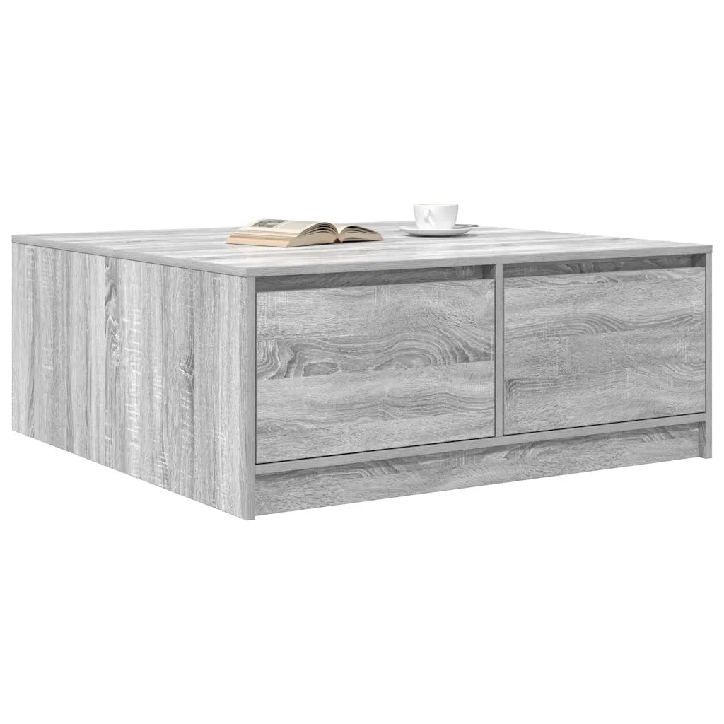 Tavolino da Salotto con Cassetti Grigio Sonoma 100x100x40 cm 3328404