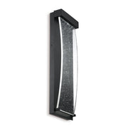 Applique esterna Kabo nera vetro granulato LED 6W IP44 Quintiesse