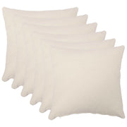 Federa 6 pcs HEERLEN Crema 30 x 30 cm Bouclé 907452