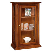 Vetrinetta arte povera in legno 1 porta tinta noce 67x38x116 - Mobili 2G