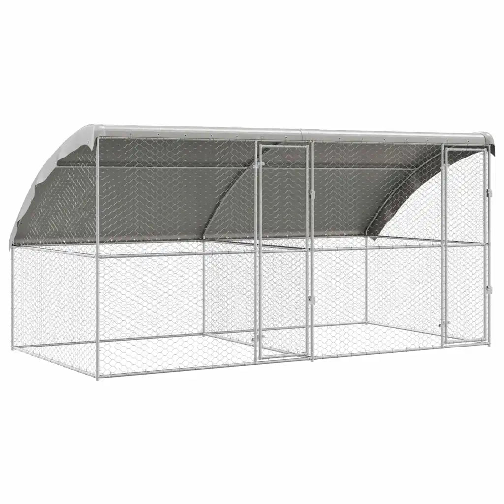 Cuccia per cani 2 pcs Argento 4 x 2 x 2 m Acciaio zincato 3368325