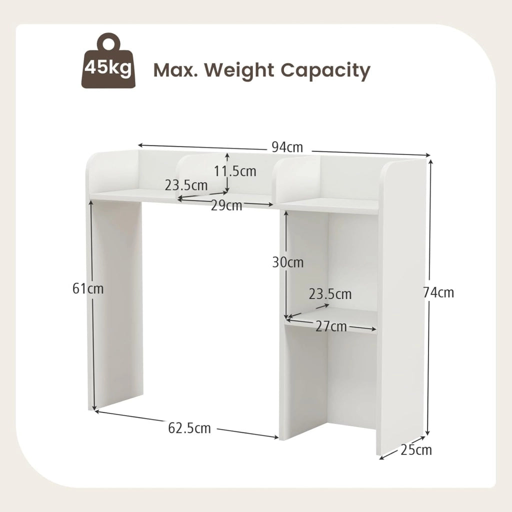 Scaffale con 5 Cassetti in Stile Moderno,Libreria Facile da Montare, 94x25x74 cm, 3 Colori