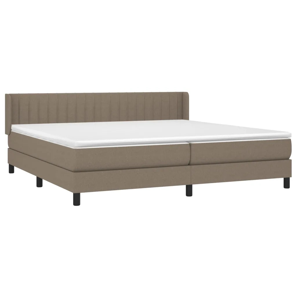 Giroletto a Molle con Materasso Tortora 200x200 cm in Tessuto