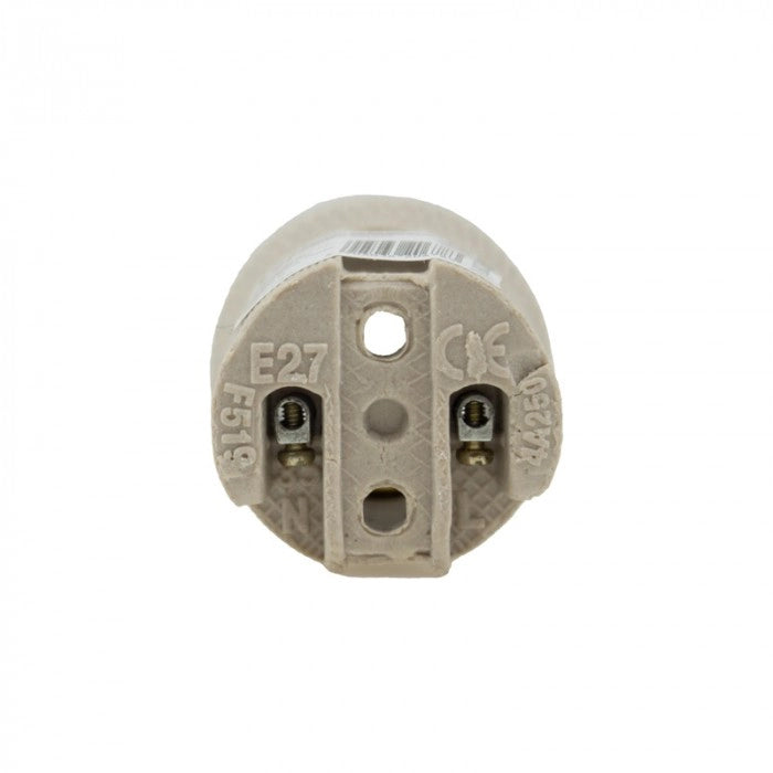 Portalampada ceramica E27 grigio Ecolight