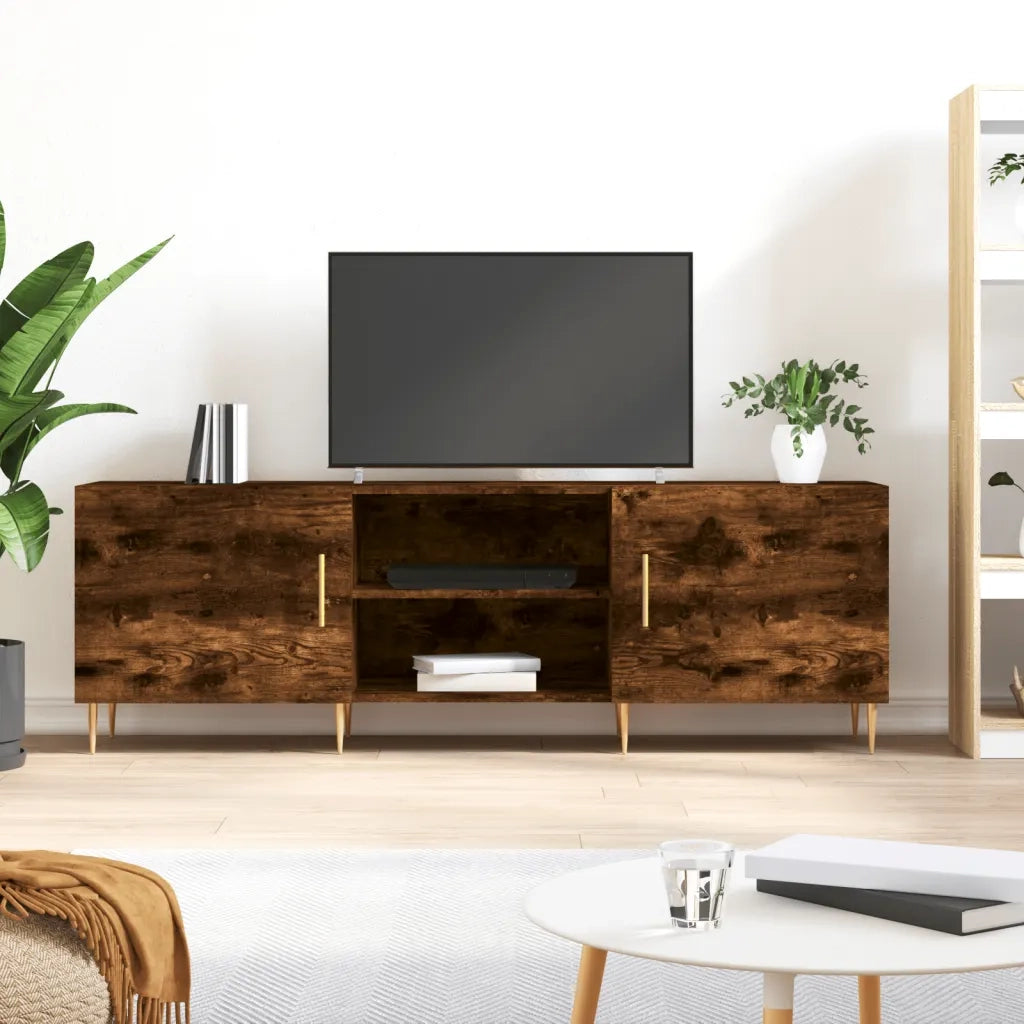 Mobile TV | Armadietto TV | Mobile Porta TV Rovere Fumo 150x30x50 cm in Legno Multistrato