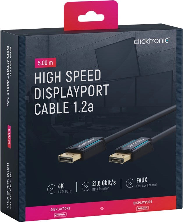 Cavo Audio/Video DisplayPort M/M 5m Alta Qualità
