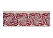 Tappeto Passatoia In Tessuto Jacquard Linea Emozioni Disegno Optical Rosso - 57x400 - Rosso