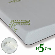 Topper memory 200x200 cm, Topper per materasso alto 5 cm sfoderabile, correttore materasso Made in Italy con tessuto Anallergico 