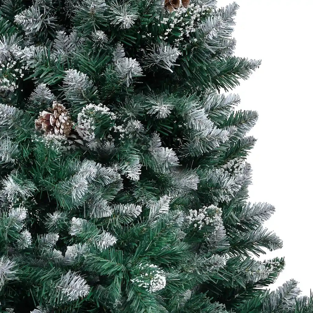 Albero di Natale Artificiale con LED e Set di Palline e Pigne 240 cm 3077533