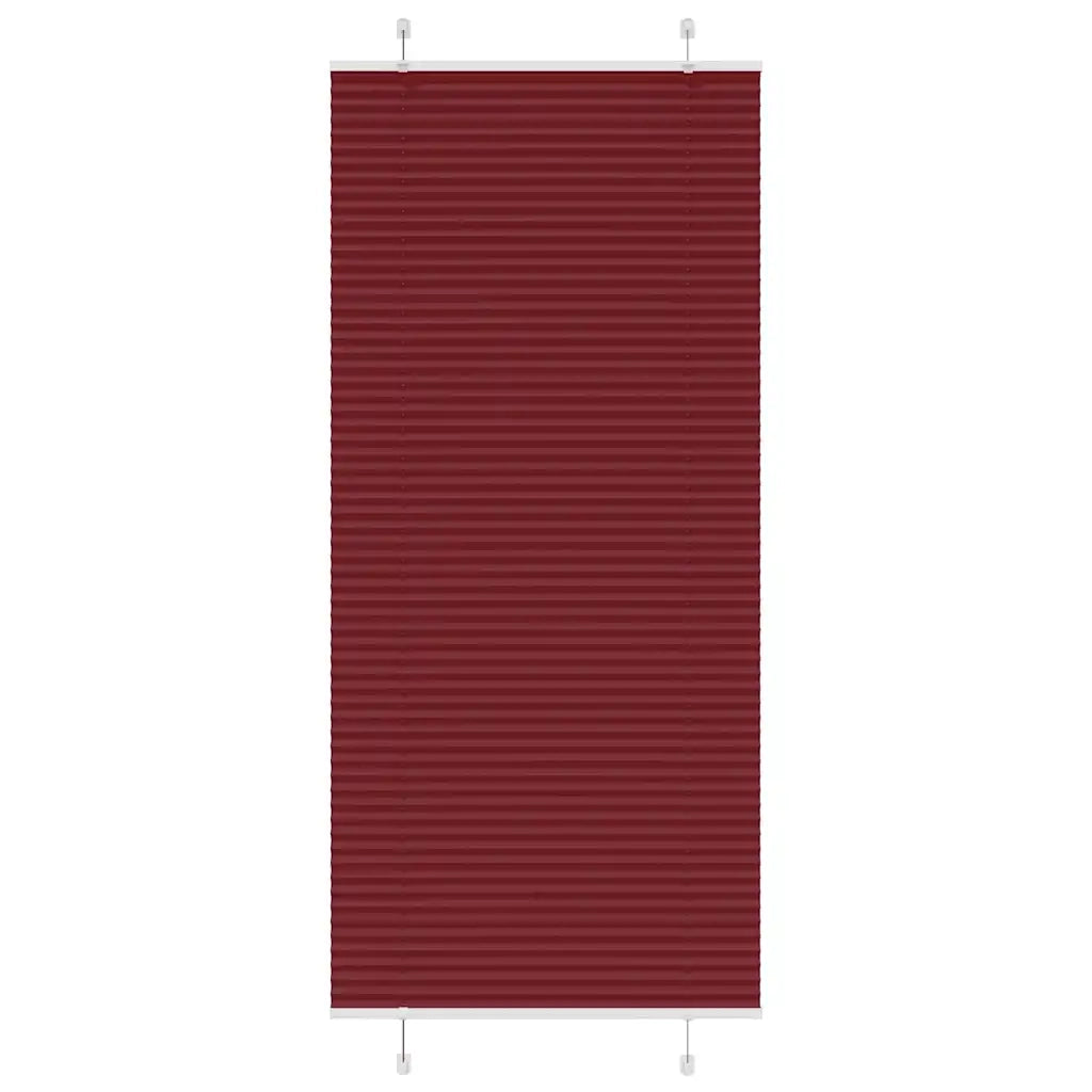 Tenda Plissettata Bordeaux Rosso 100x200 cm Larghezza Tessuto