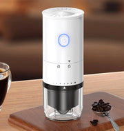 Molino per caffè per interni ed esterni con coperchio rimovibile, flusso di pietra regolabile e disco di millefoglie ceramica elettrico.
