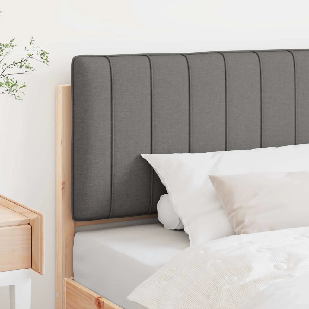 Testiera imbottita-Testiera con Cuscini-Testata Marrone e Grigio Chiaro 100 cm Pino massello 399794
