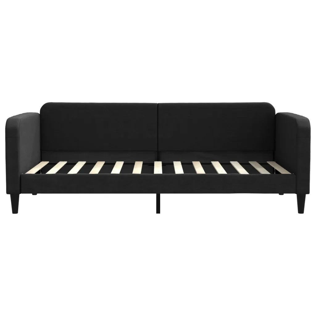 Letto singolo | Letto per adulti | Letto da Giorno Nero 90x200 cm in Tessuto