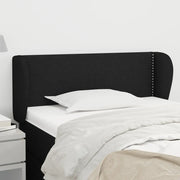 Testiera ad Orecchio-Testata con Orecchie Nera 93x23x78/88 cm in Tessuto 229796