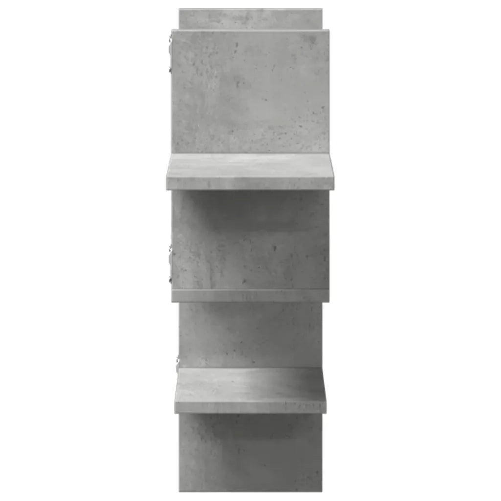 Scaffale a Muro Grigio Cemento 124,5x18x60,5 cm in Truciolato 853266