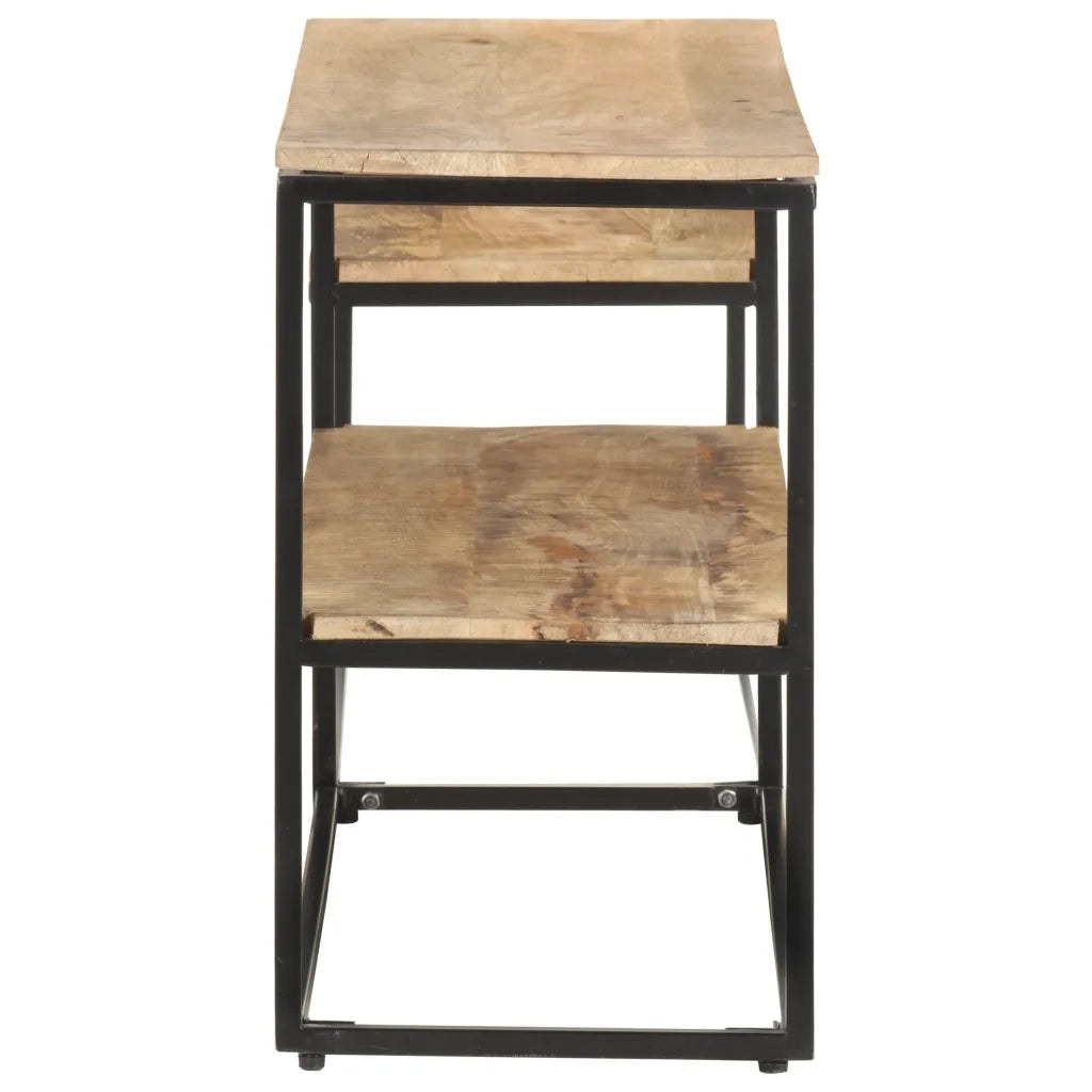 Mobile Porta TV-Mobile per TV-Credenza TV 180x30x50cm in Legno di Mango Grezzo