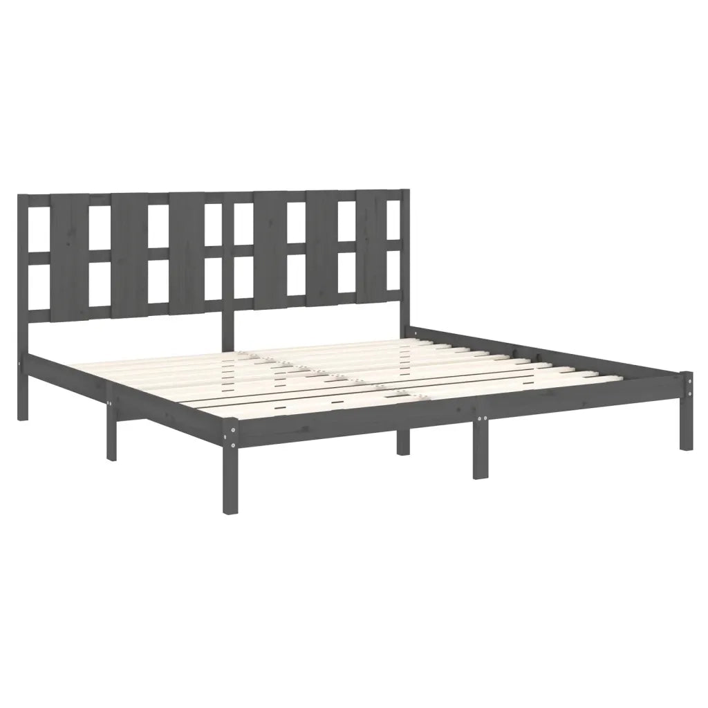 Giroletto Grigio in Legno Massello di Pino 200x200 cm 3105622