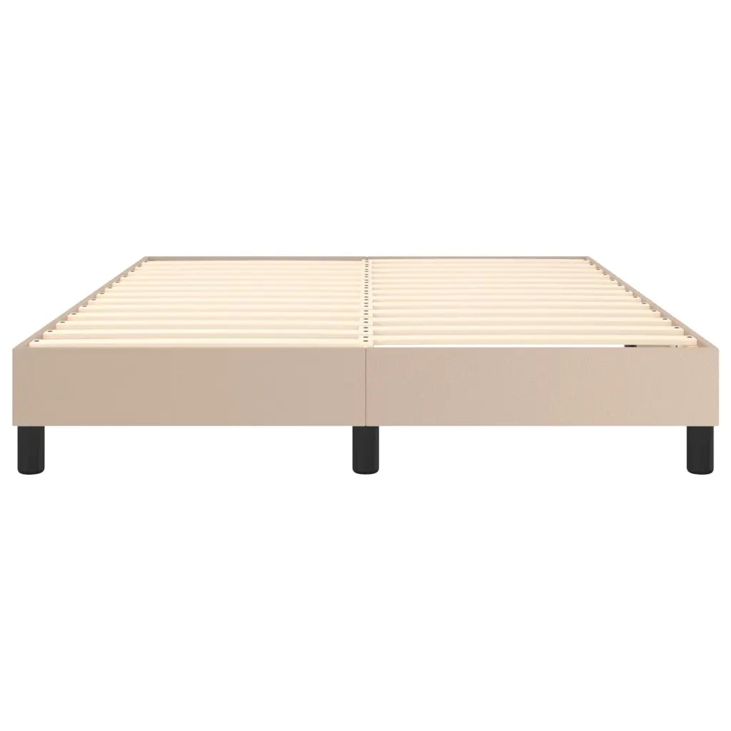 Struttura Letto a Rete a Molle Cappuccino 140x190 cm in Similpelle 3120699