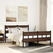 Giroletto senza Materasso in Metallo-Struttura Letto Rovere Marrone 150x200 cm 682760