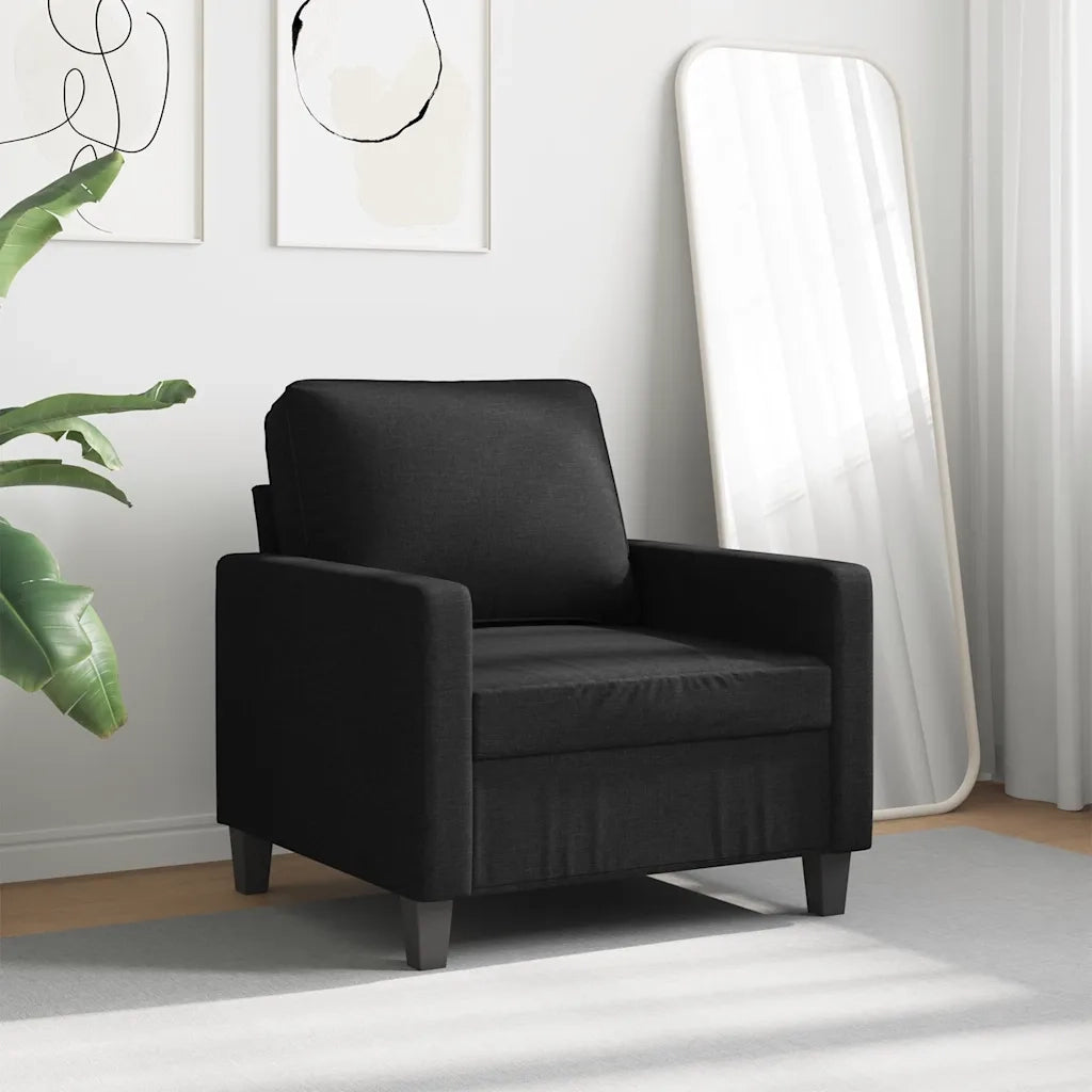 Poltrona | Sedia Relax Nera 60 cm in Tessuto