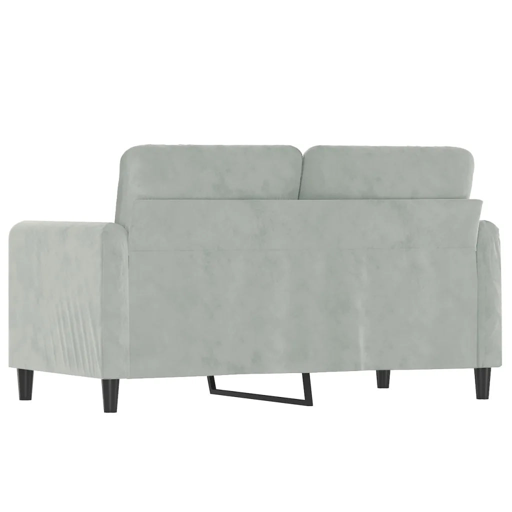 Divano a 2 Posti Grigio Chiaro 120 cm in Velluto 359432