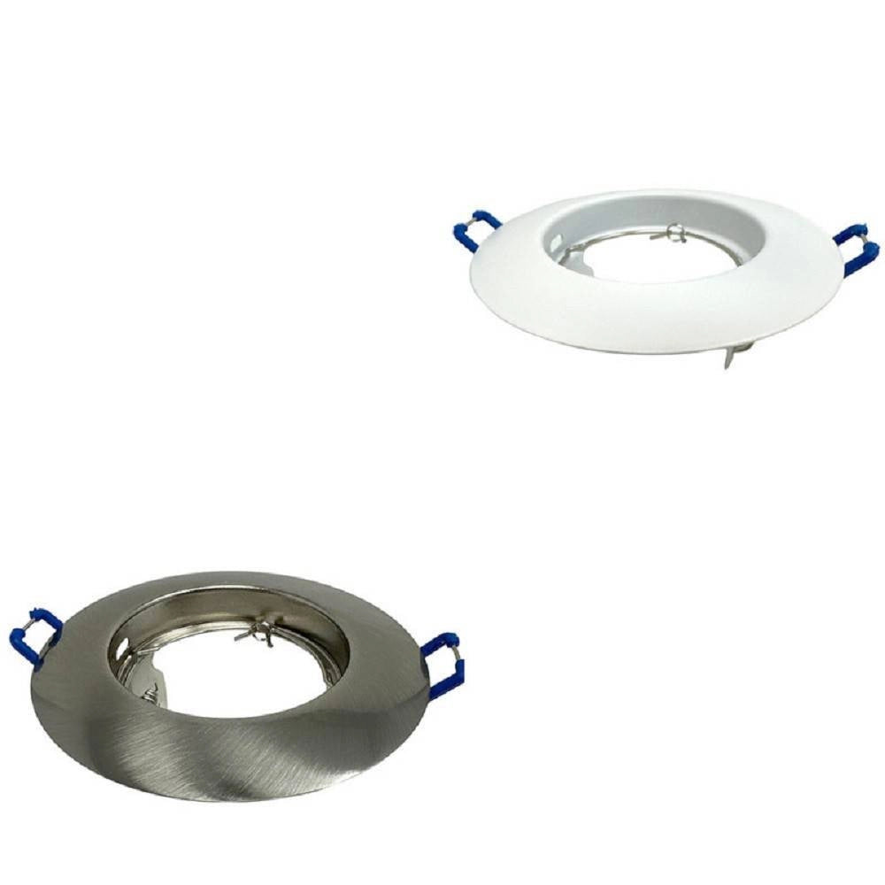 Trade Shop - Portafaretto Ad Incasso Fisso Supporto Tondo Per Faretti Lampada In Alluminio P32 -