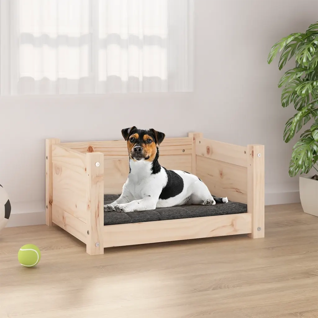 Letto per cani 55,5x45,5x28 cm in legno massello di pino CFW6433938
