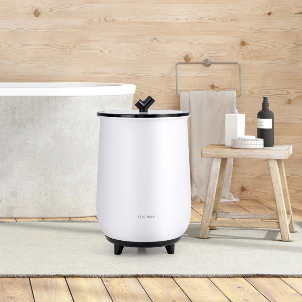 Secchiello riscaldatore di asciugamani da 20L con 3 livelli di riscaldamento timer, Secchiello grande Nero