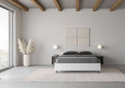 Letto matrimoniale francese senza rete 140x190 bianco frassino Nuamo