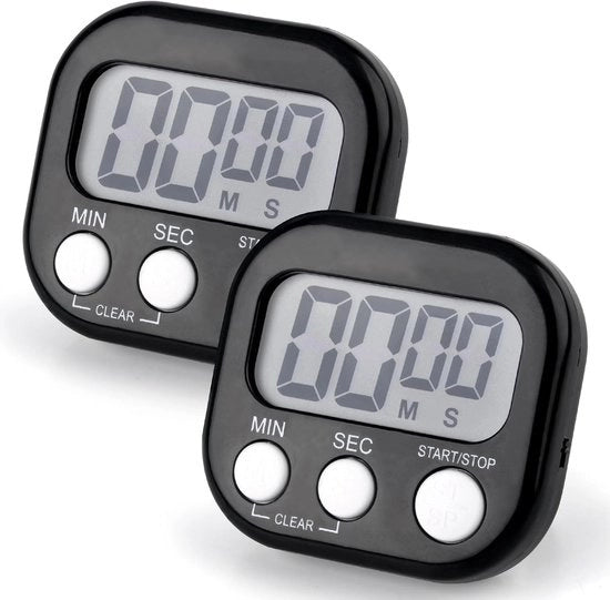 Cucina Digitale - Allarme per Uova - Cronometro Magnetico - Timer con Allarme - Conto alla Riconoscimento - Orologio - Allenamento di Studio - Nero - Cucina - Adatto per[counter]