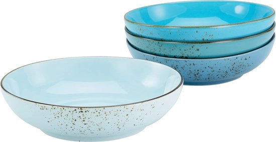 Collezione Nature, Set di 4 piatti da servire, contenitore per muesli, pokebowl in ceramica