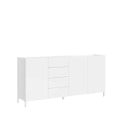 Madia 3 ante/4 cassetti 174x40x84 cm bianco lucido - SOLARIA