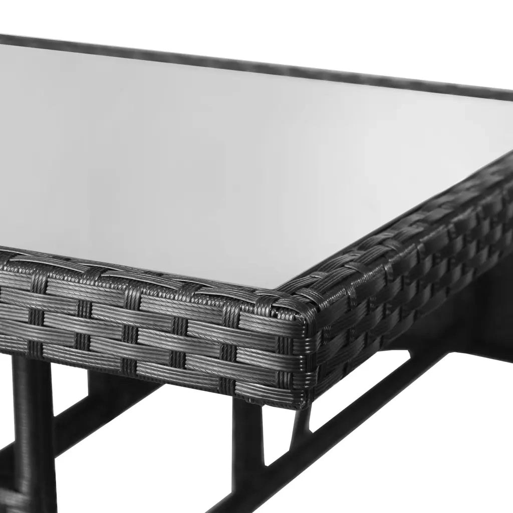 Set Mobili da Pranzo per Giardino 5 pz in Polyrattan Nero 3059413