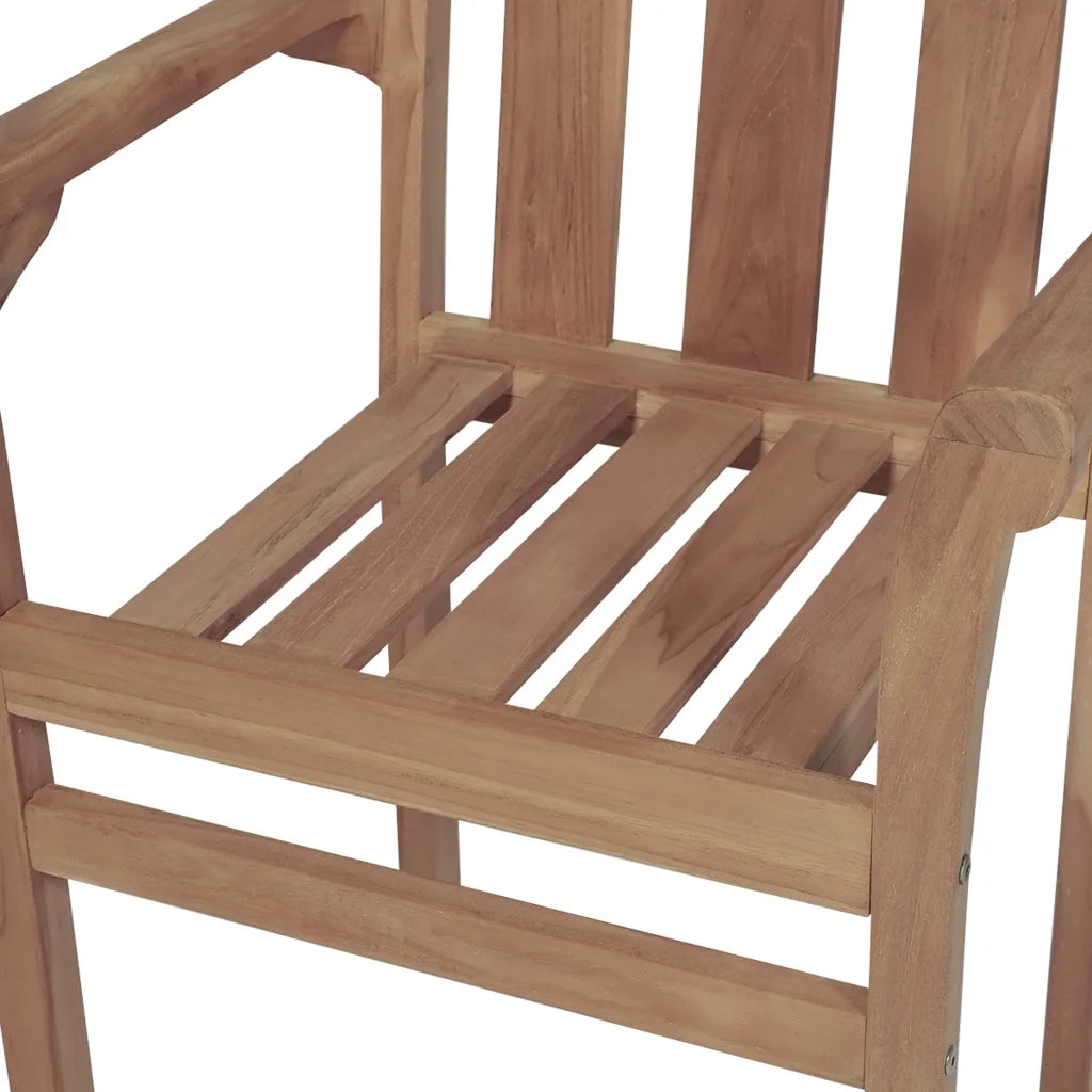 Sedie da Giardino 2pz con Cuscini Grigio Teak Massello 3062224