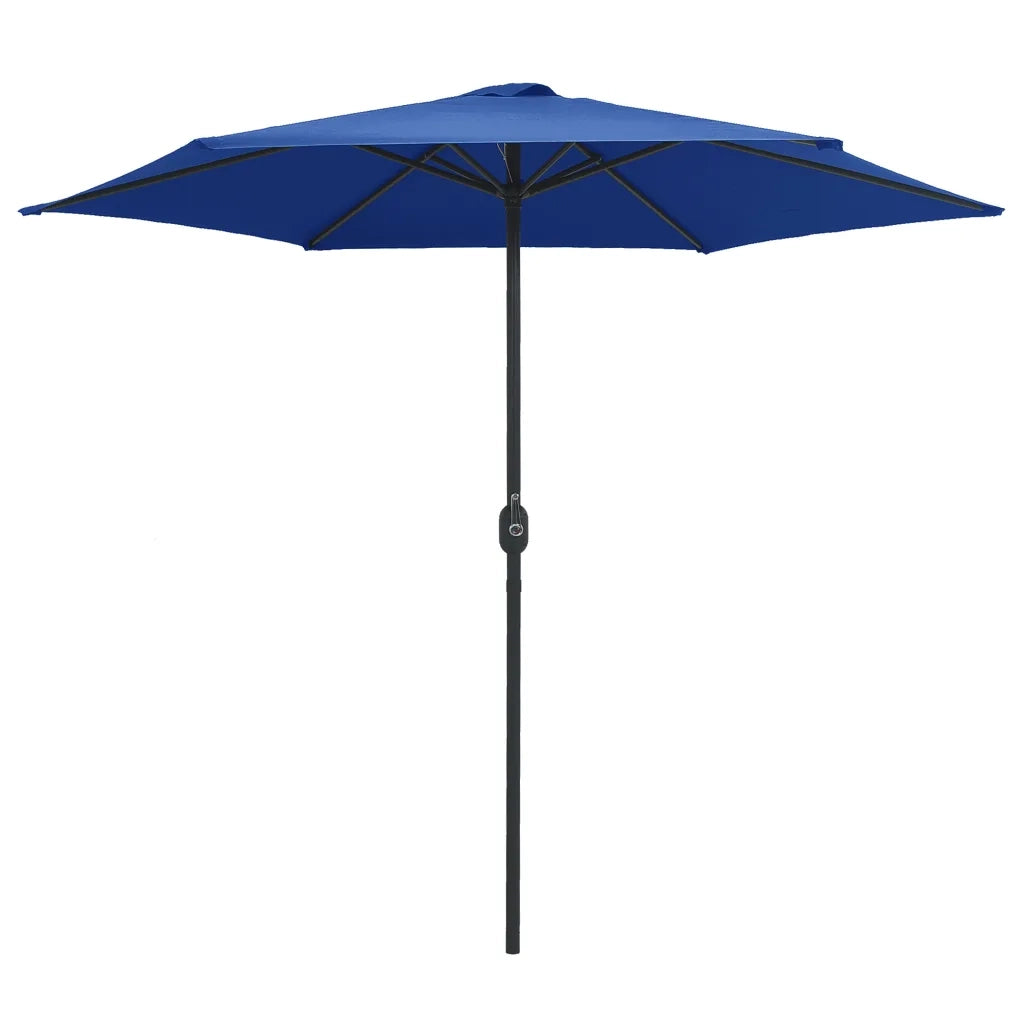 Ombrellone da Giardino-Ombrello da Balcone con Palo in Alluminio 270x246 cm Azzurro