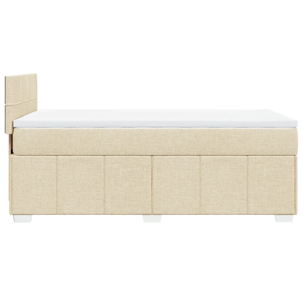 Giroletto a Molle con Materasso Crema 90x190 cm in Tessuto 3289228