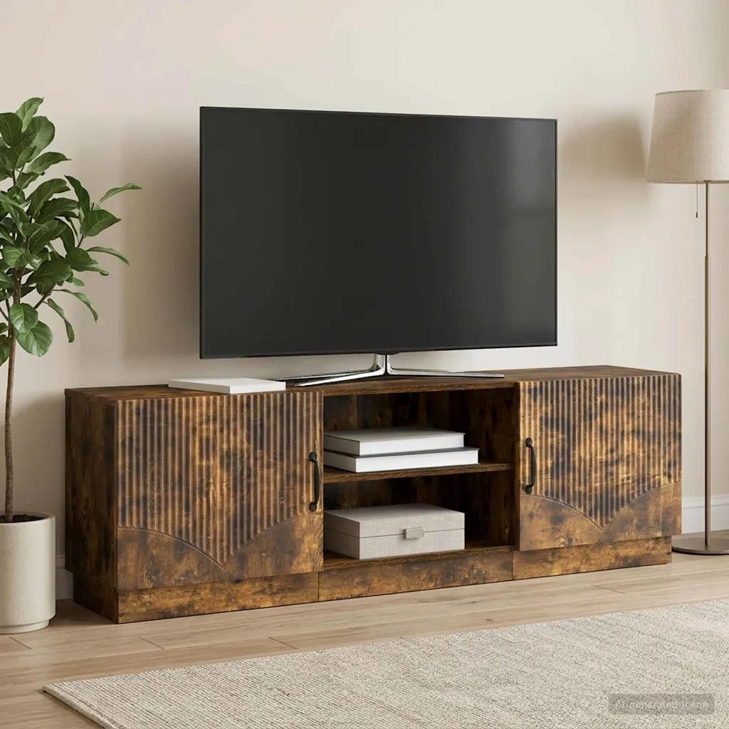 Mobile TV Rovere Fumo 150 x 31 x 47 cm Legno ingegnerizzato 895380