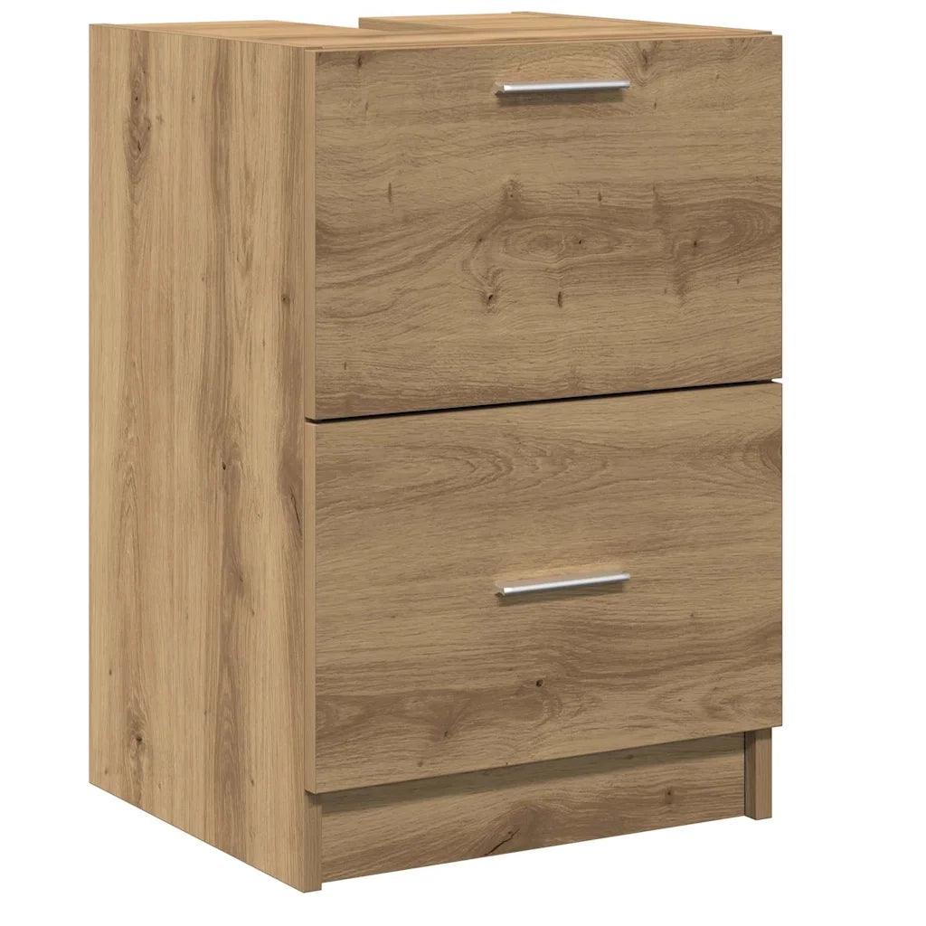 Mobile da Bagno | Armadio da bagno con cassetto Rovere artigianale 40 x 37 x 59 cm