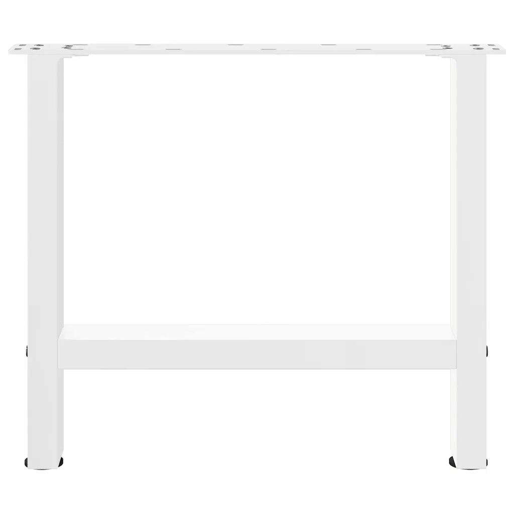 Gambe per Tavolino da Caff¨¨ Bianche 2 pz-Set di 2 Gamba per Tavolo 50x(42-43) cm Acciaio