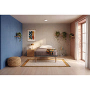 Letto imbottito Singolo 80x190 cm Tessis - Con rete,Microfibra,Grigio