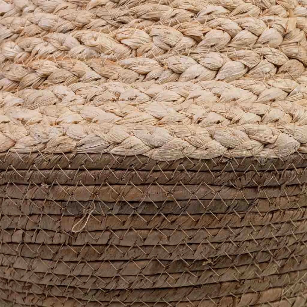 Cesto in fibra di foglie di banana e corda intrecciata di mais D34x33