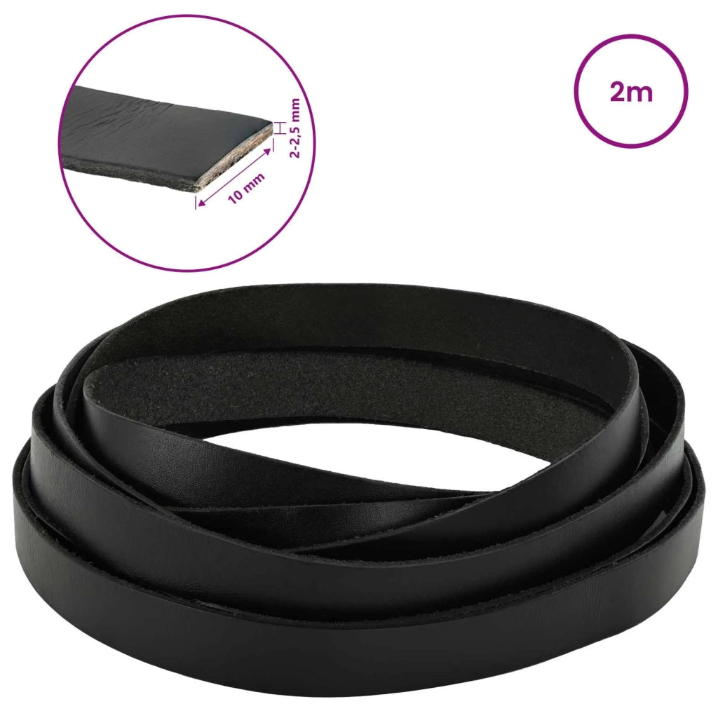 Cinturino in pelle Nero 200 x 1 cm Pelle 42034142