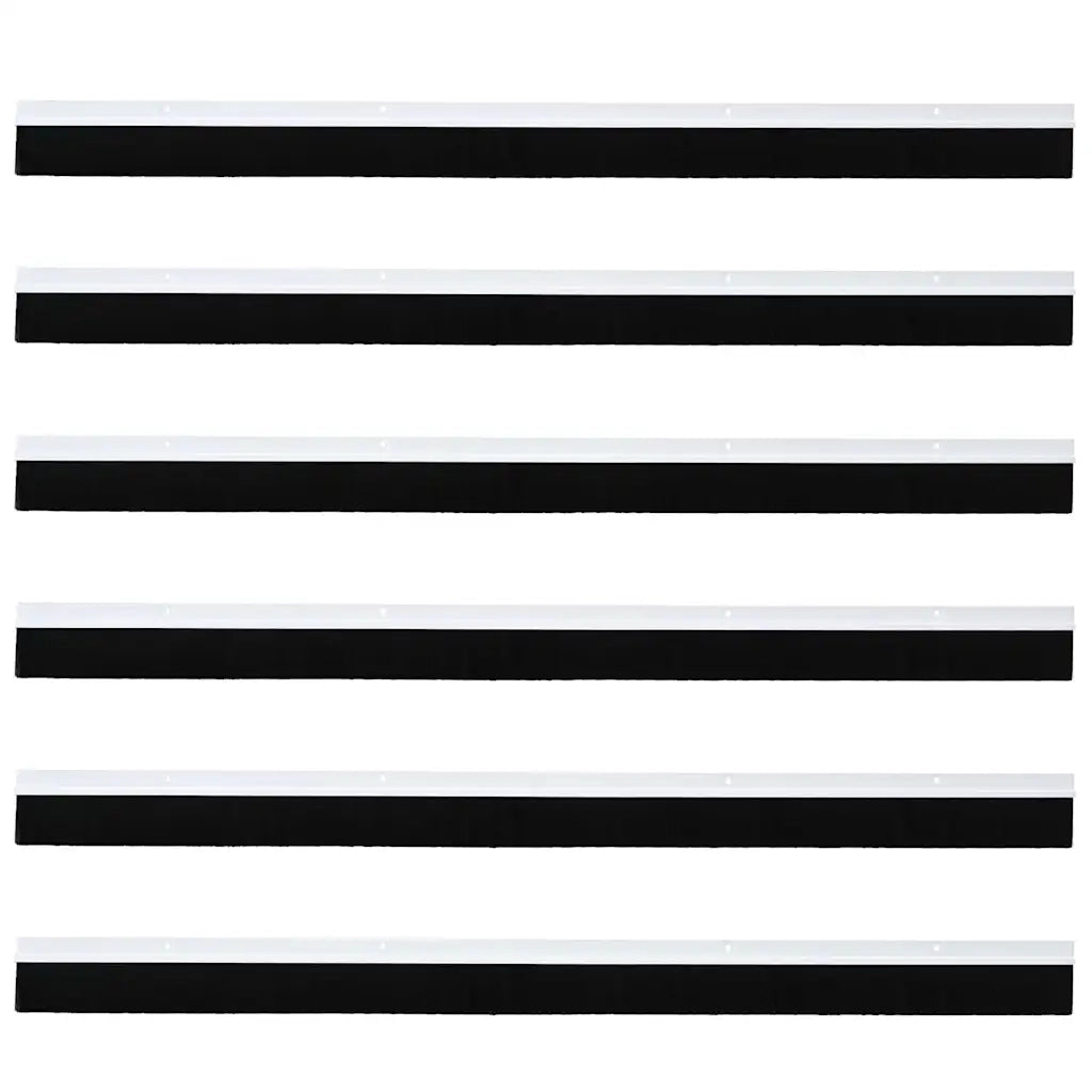 Spazzole per porte a vite 6 pcs Bianco 100 cm Lega di alluminio