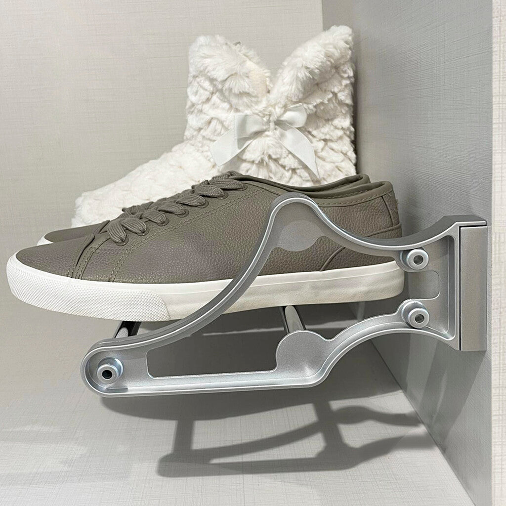 Porta Scarpe Self per Interno Armadio Imballo 1 Pezzo Verniciato Alluminio Acciaio e Emuca