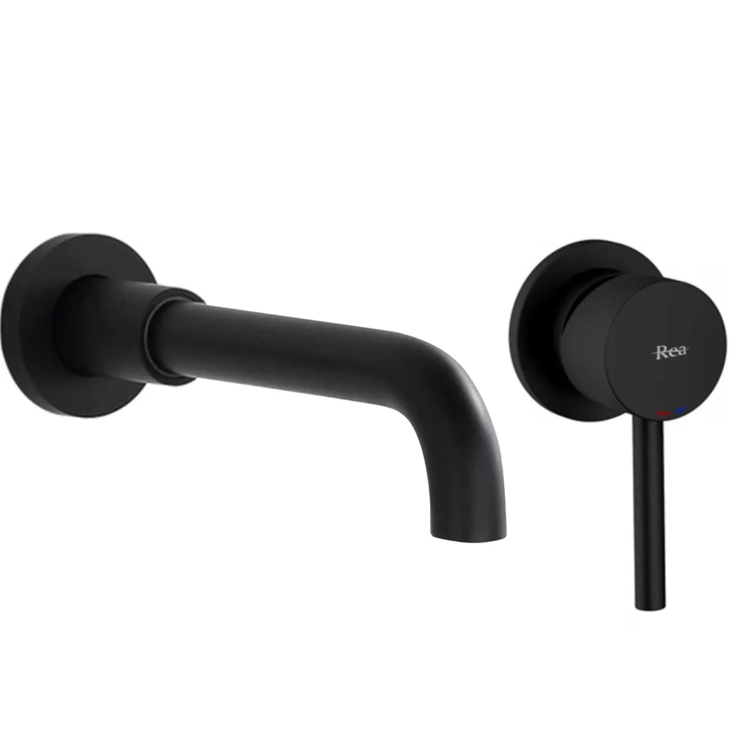 Rubinetto Da Incasso Rea Lungo Long Black Mat + Box