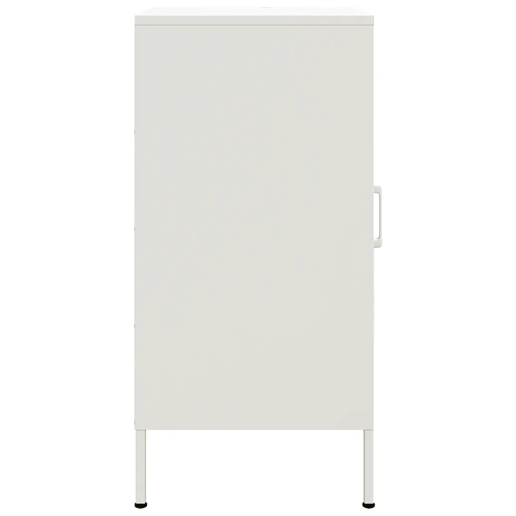vidaXL Credenze 2 pz Bianche 36x39x79 cm in Acciaio